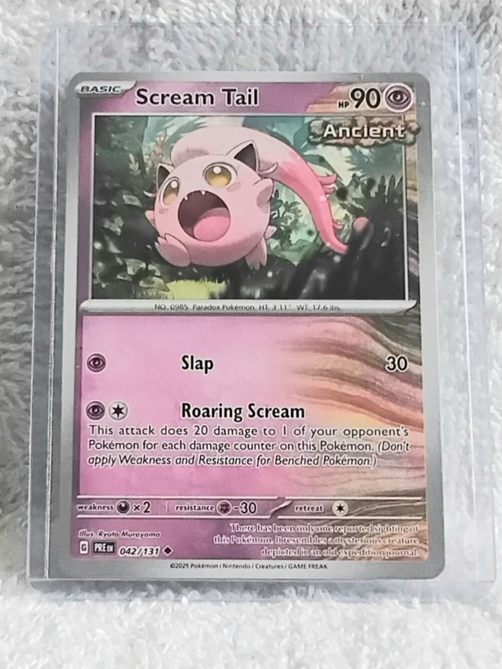 Mint 2025 Pokemon Scream Tail Ancient UC Card 042/131!!